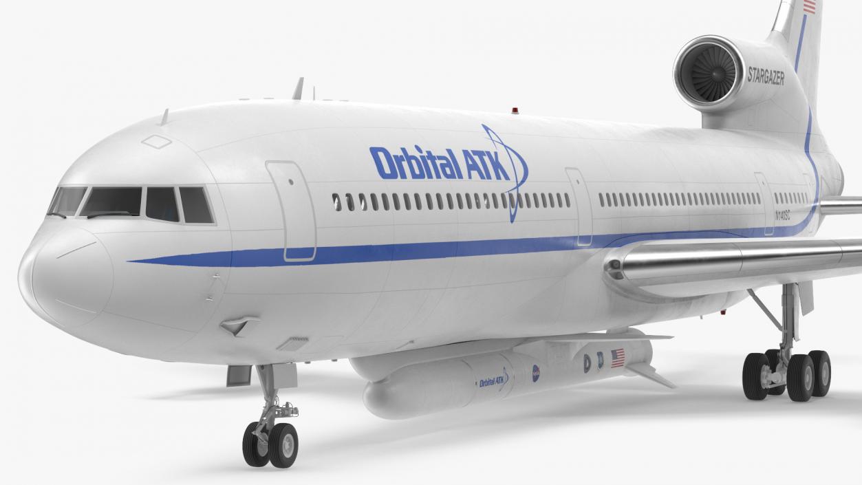 Lockheed L1011 Stargazer with Pegasus XL Rocket 3D