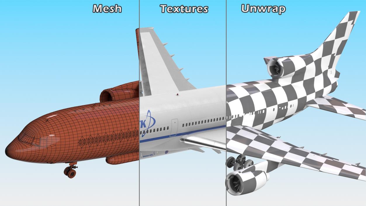 Lockheed L1011 Stargazer with Pegasus XL Rocket 3D