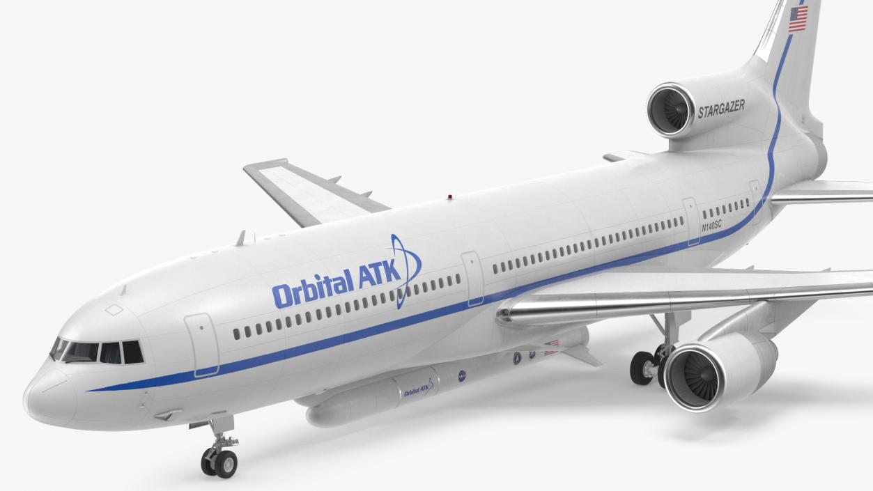 Lockheed L1011 Stargazer with Pegasus XL Rocket 3D