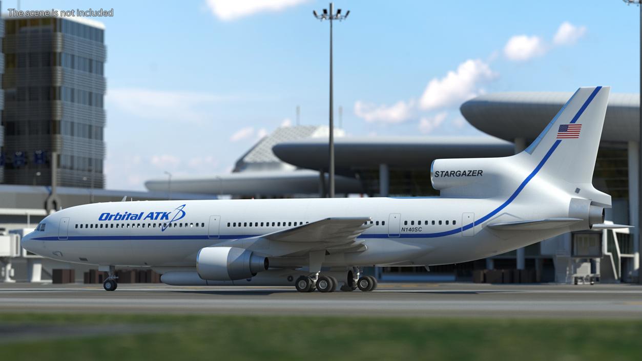 Lockheed L1011 Stargazer with Pegasus XL Rocket 3D