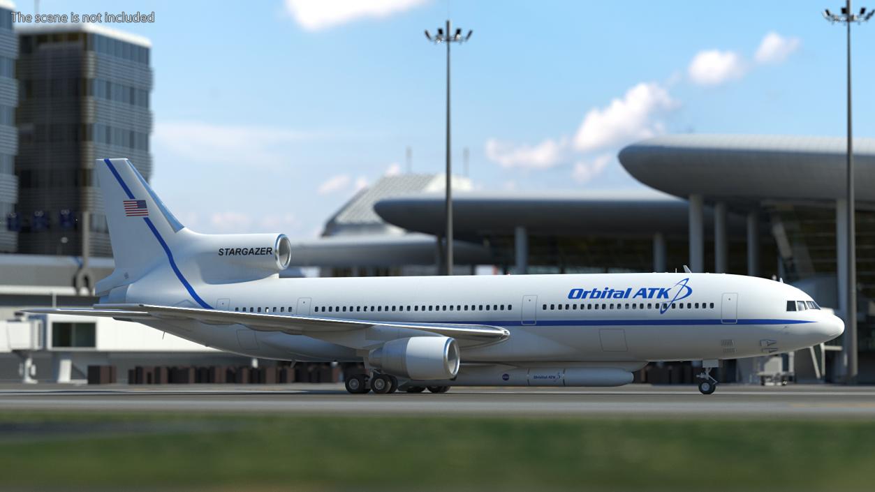 Lockheed L1011 Stargazer with Pegasus XL Rocket 3D