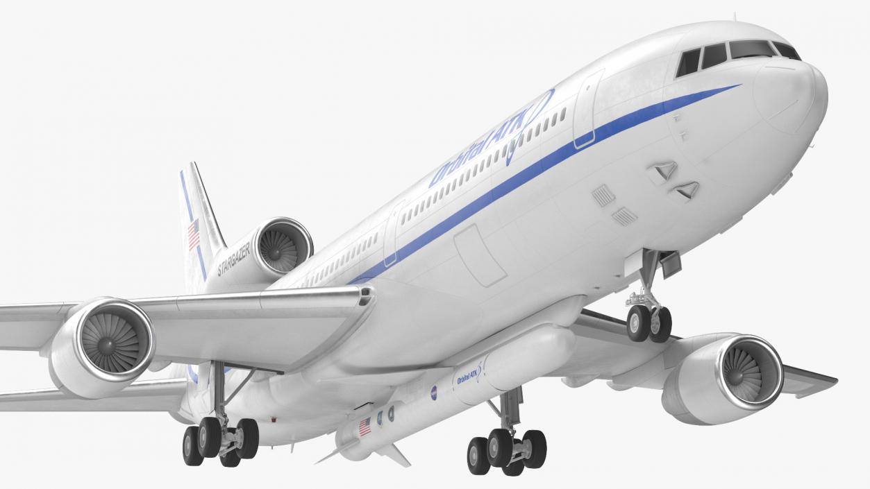 Lockheed L1011 Stargazer with Pegasus XL Rocket 3D