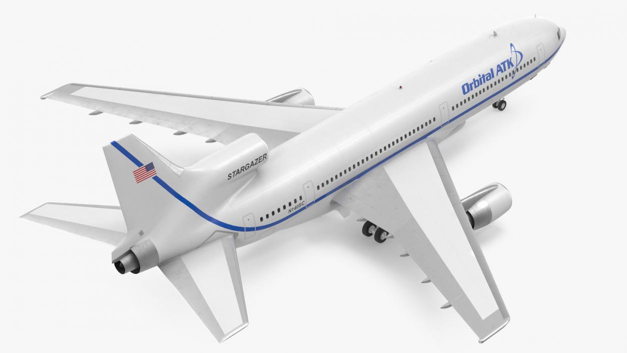 Lockheed L1011 Stargazer with Pegasus XL Rocket 3D