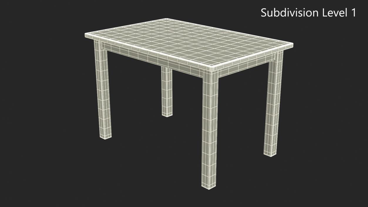 Table for Children IKEA SUNDVIK White 3D