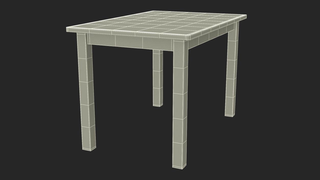 Table for Children IKEA SUNDVIK White 3D