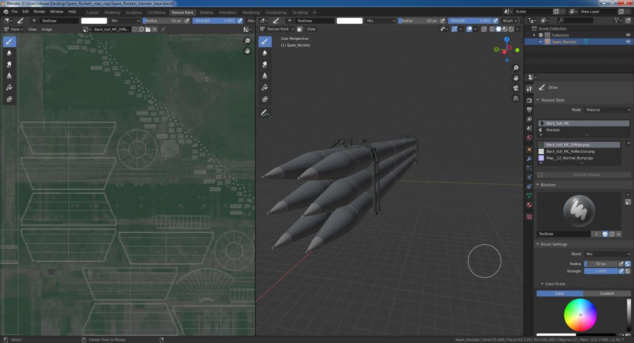 3D Spare Rockets model