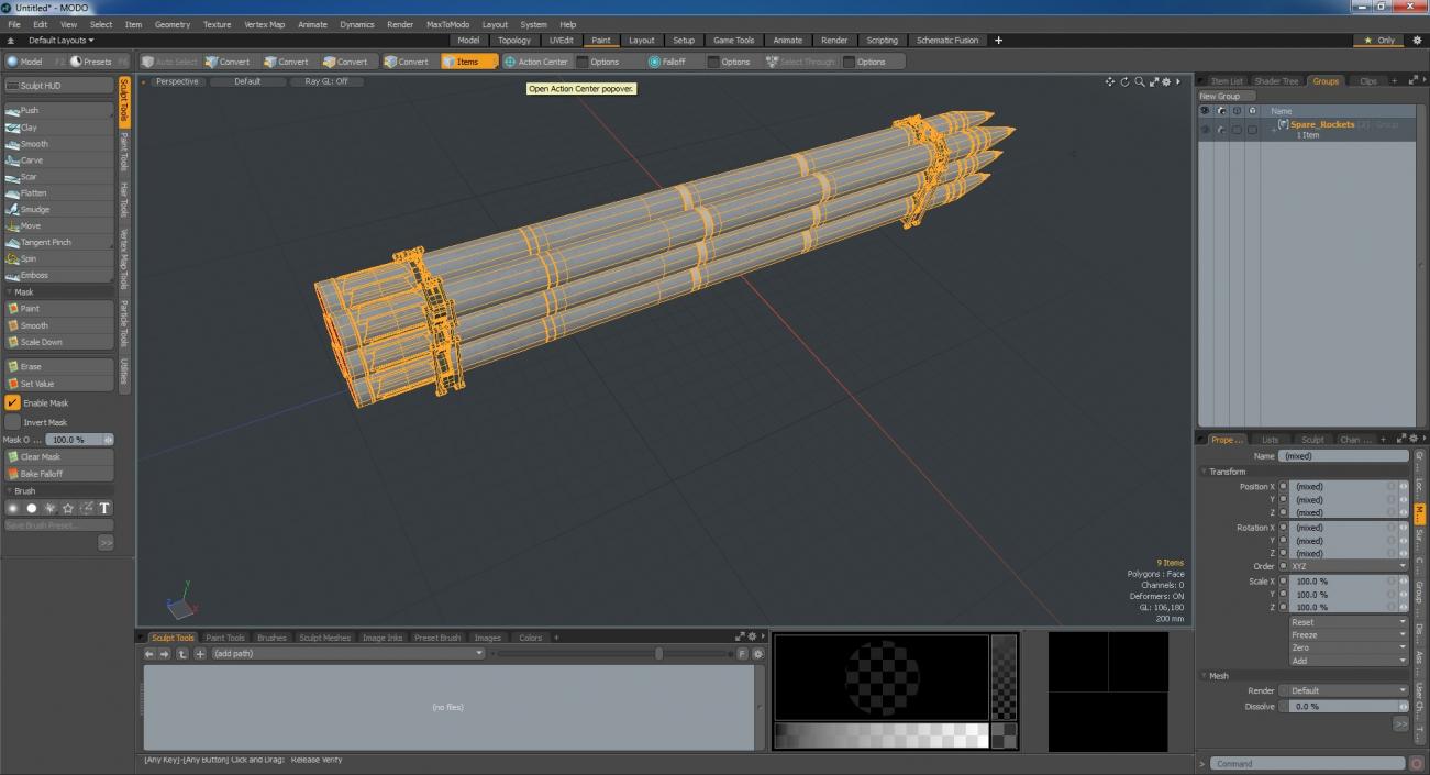 3D Spare Rockets model