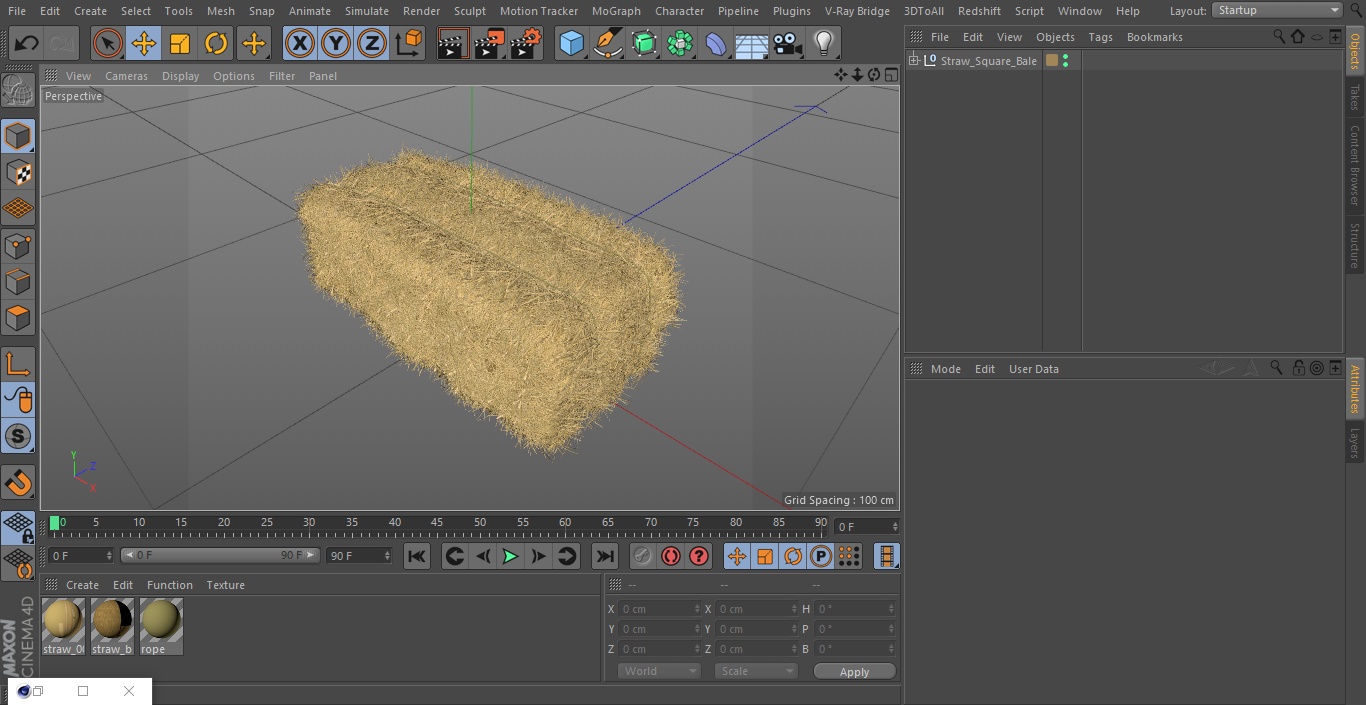 Straw Square Bale 3D