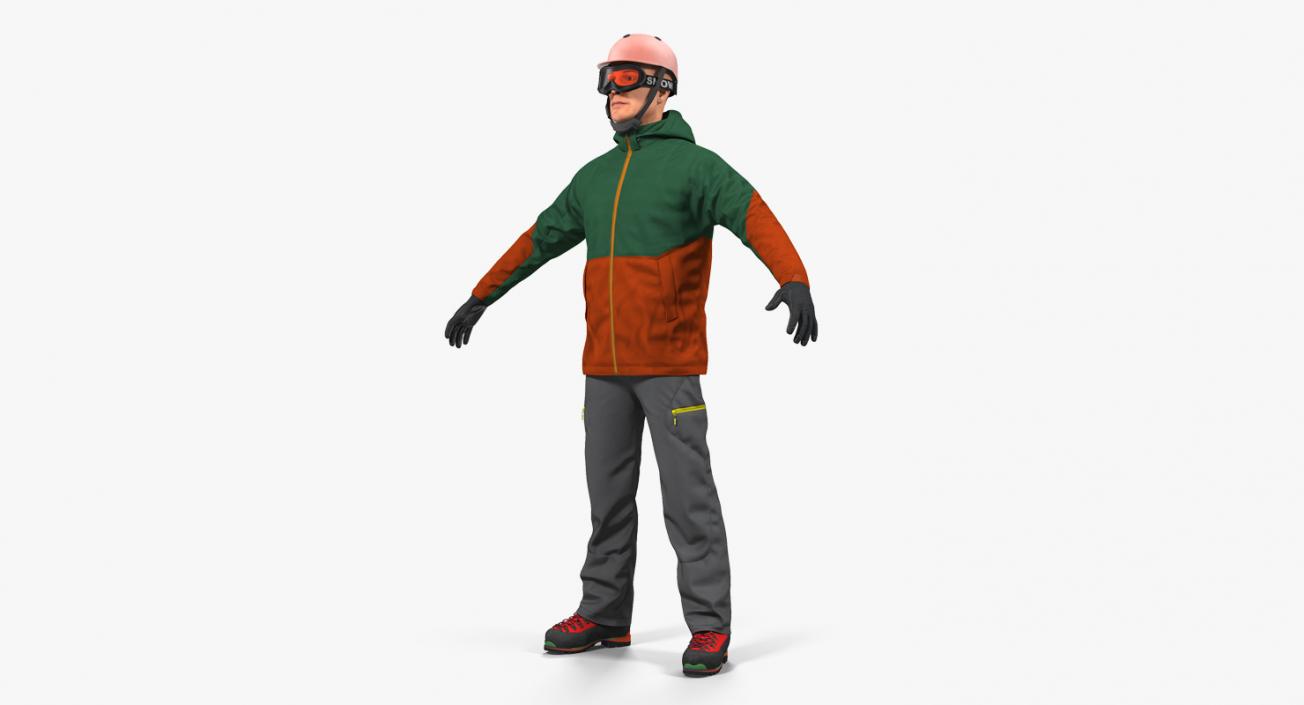 3D Snowboarder in Winter Sports Gear model