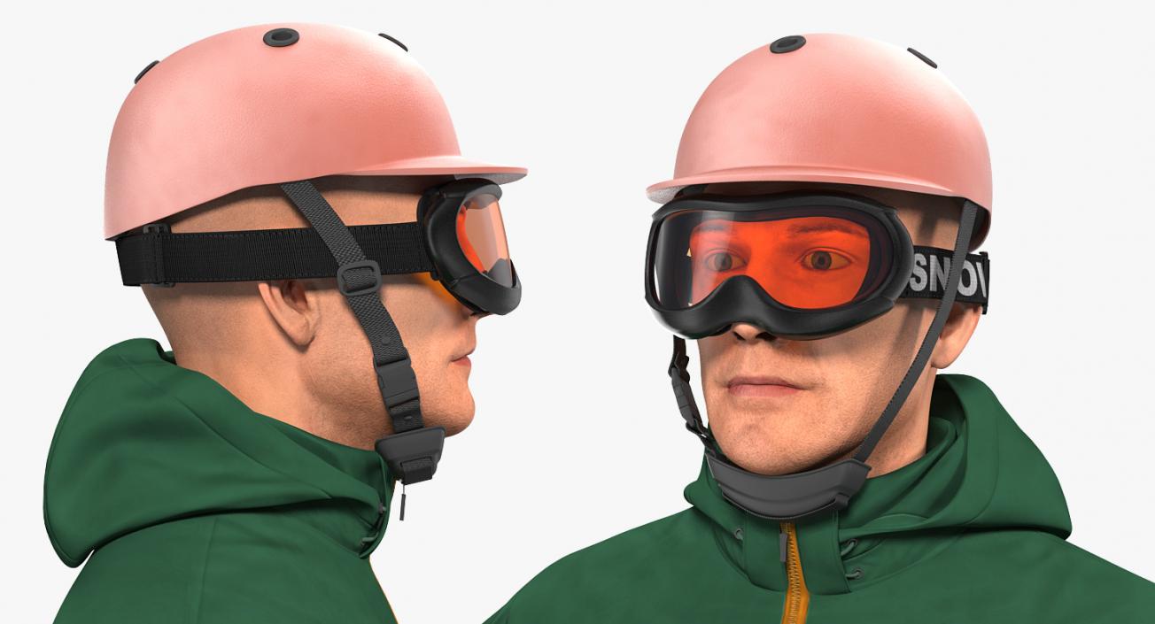 3D Snowboarder in Winter Sports Gear model