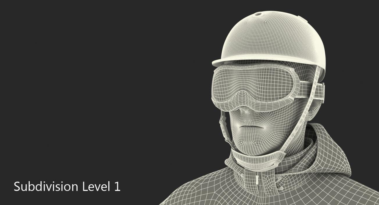 3D Snowboarder in Winter Sports Gear model