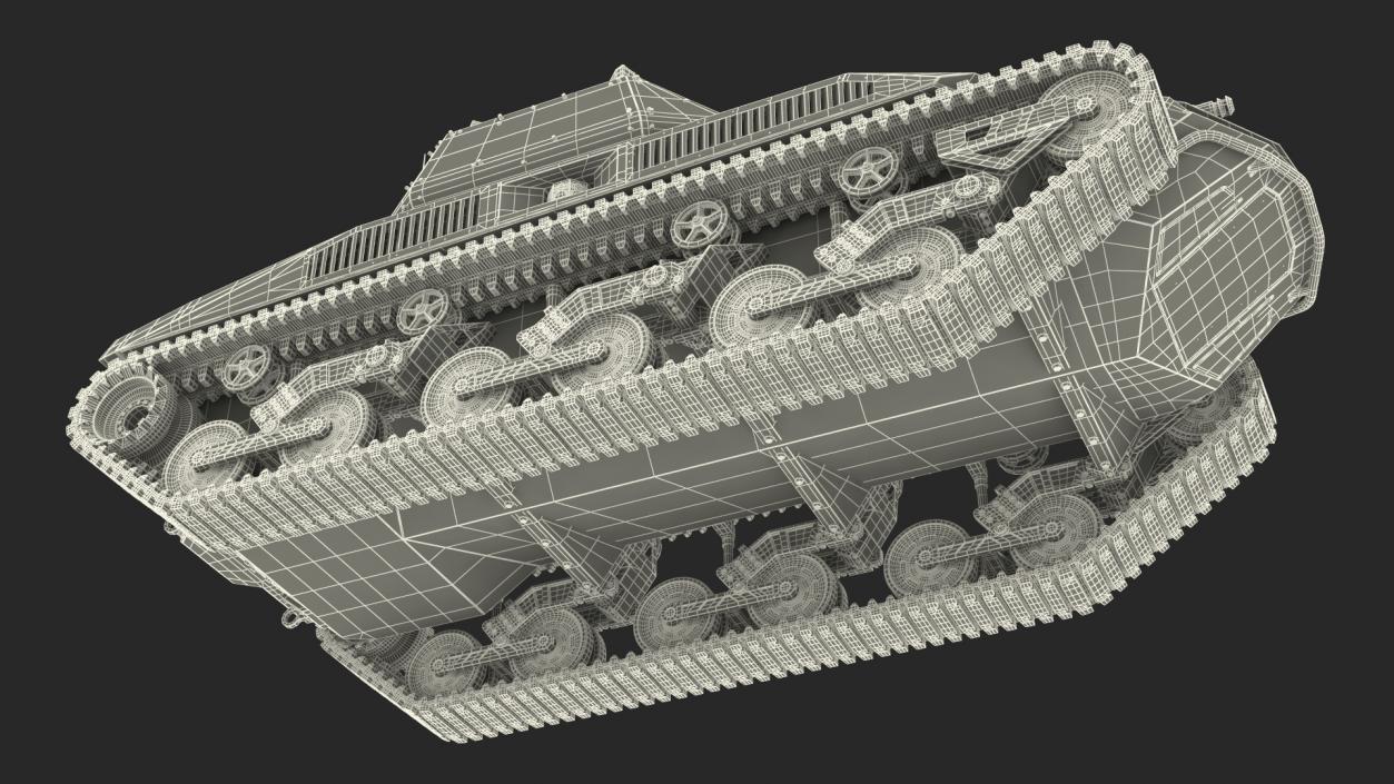 Robotic Electric Tank Camo Rigged for Cinema 4D 3D