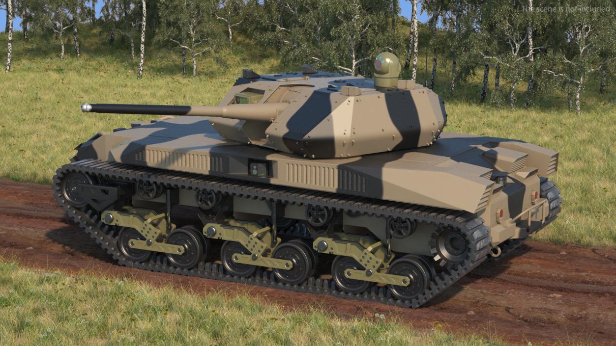 3D Robotic Electric Tank Camo Rigged model