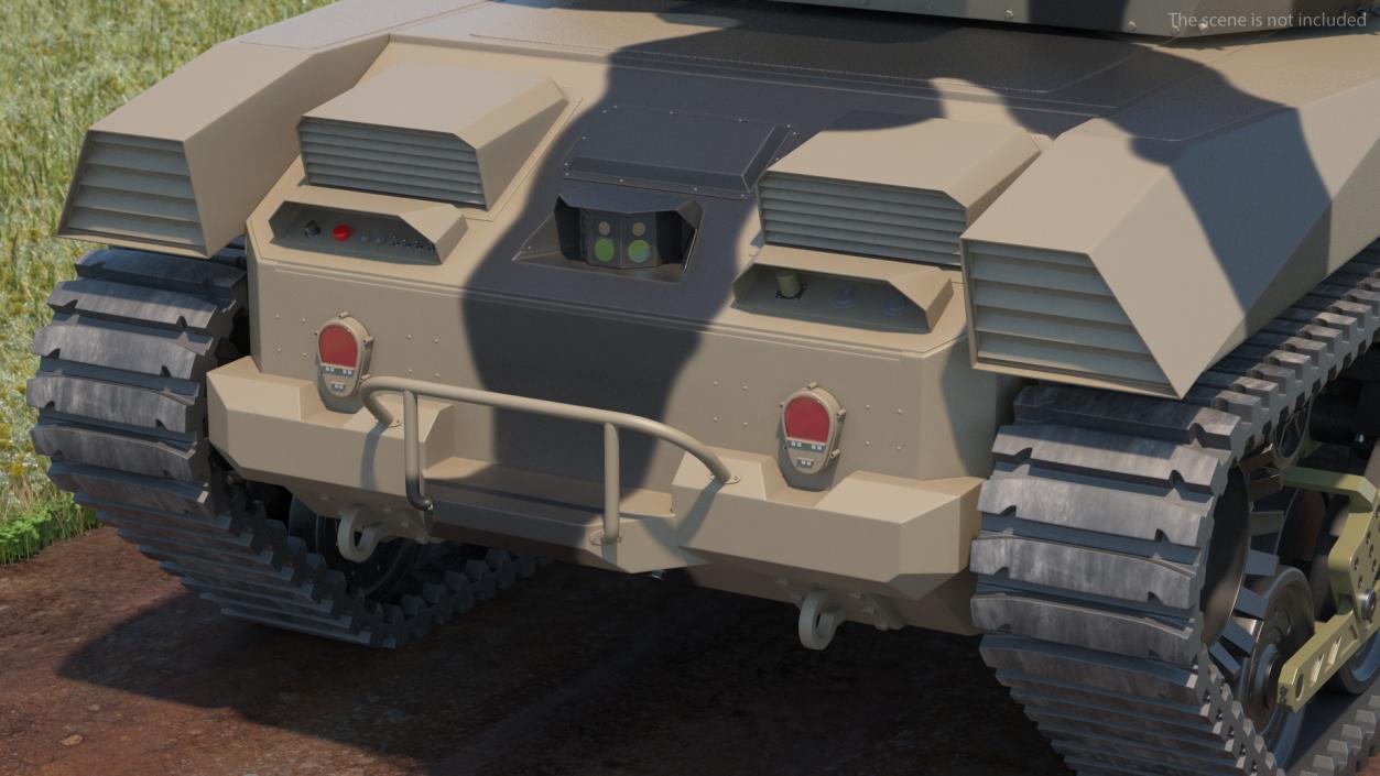 Robotic Electric Tank Camo Rigged for Maya 3D