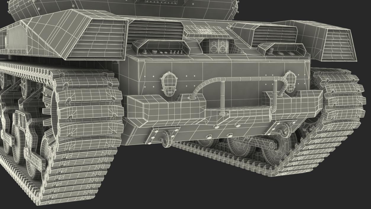 3D Robotic Electric Tank Camo Rigged model