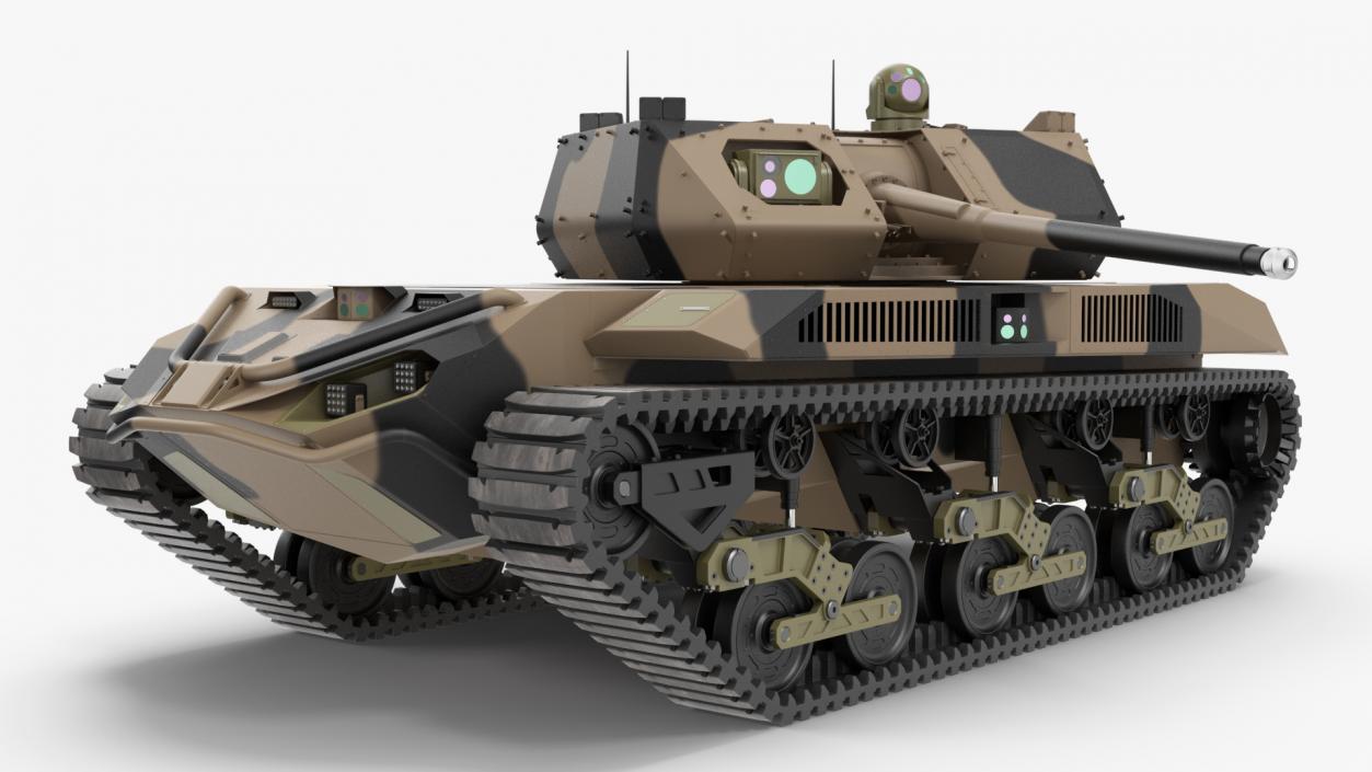 3D Robotic Electric Tank Camo Rigged model