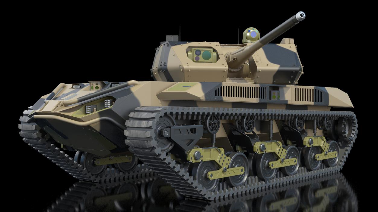 3D Robotic Electric Tank Camo Rigged model