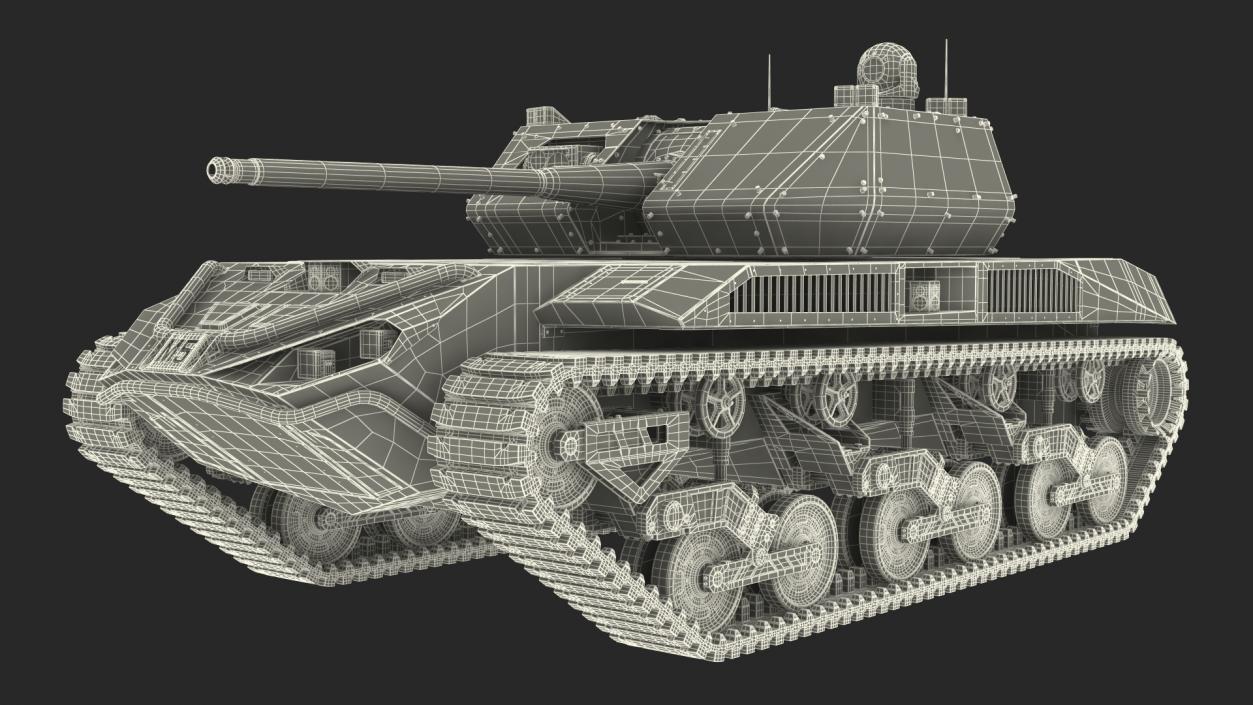 3D Robotic Electric Tank Camo Rigged model