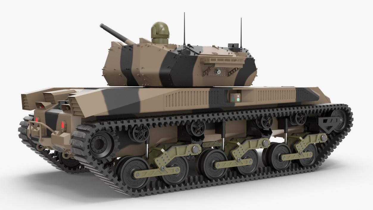 3D Robotic Electric Tank Camo Rigged model