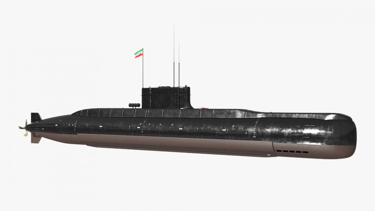 3D Iranian Fateh Semi Heavy Submarine Rigged