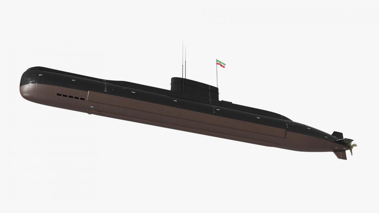 3D Iranian Fateh Semi Heavy Submarine Rigged