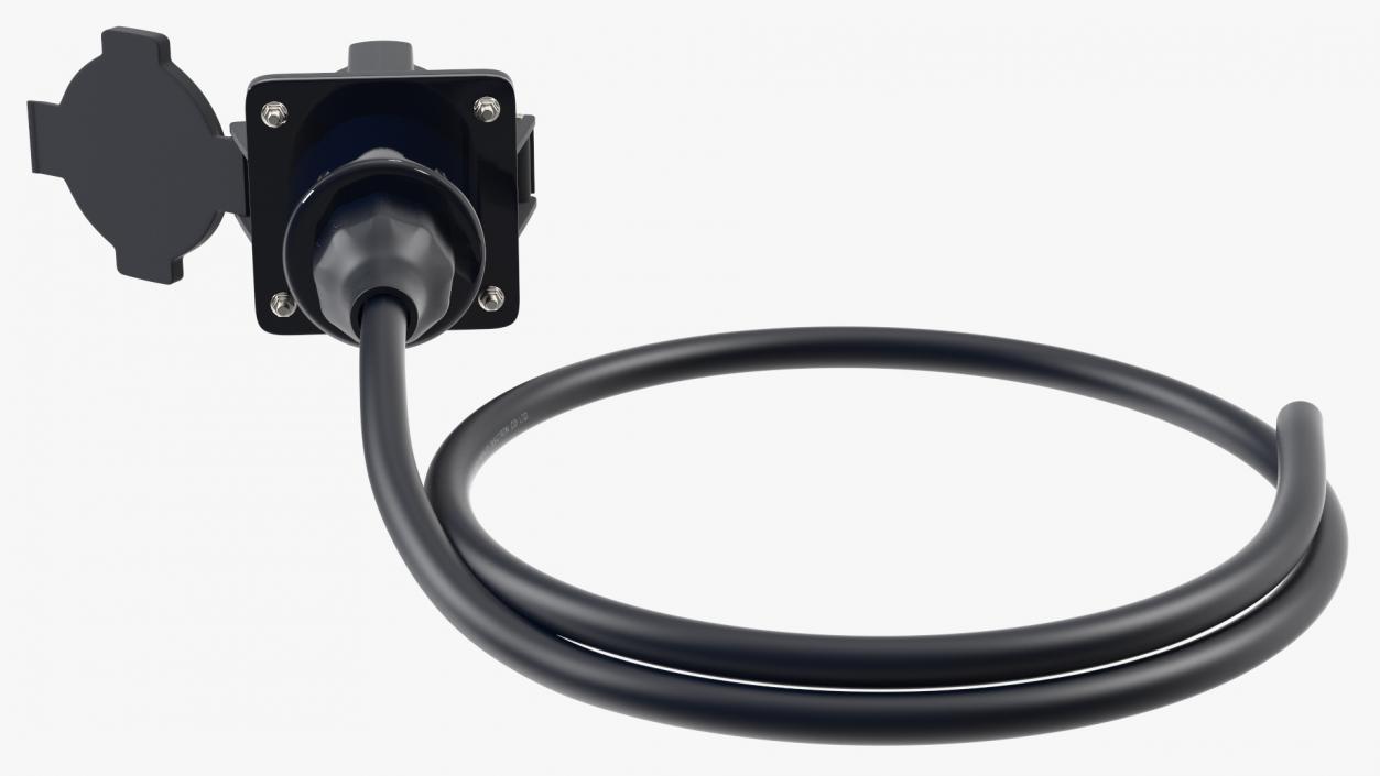 SAE J1772 Level 2 EV Charging Connector 3D model