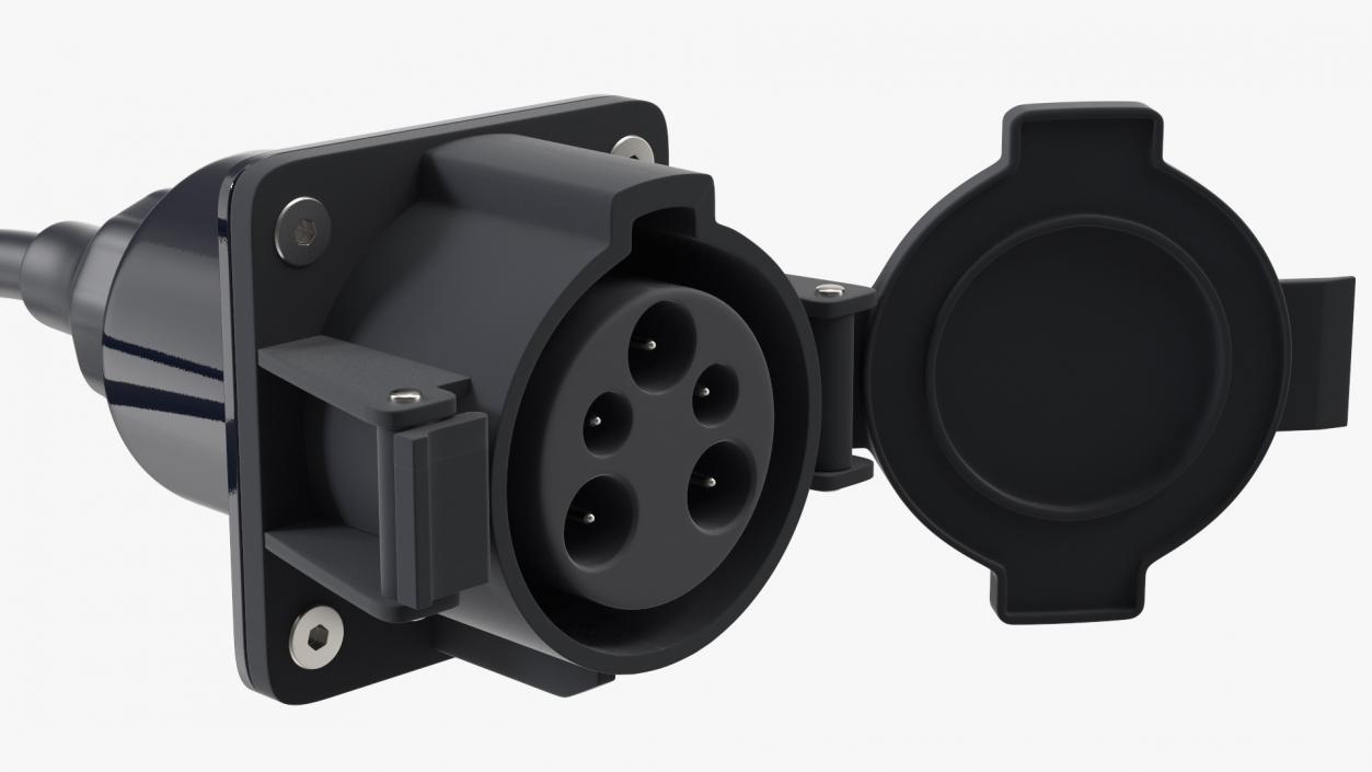 SAE J1772 Level 2 EV Charging Connector 3D model