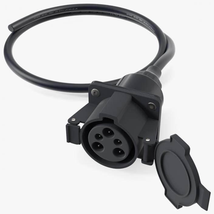 SAE J1772 Level 2 EV Charging Connector 3D model