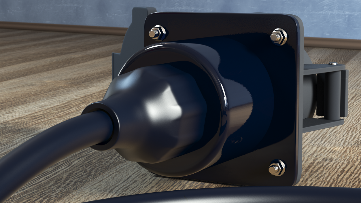 SAE J1772 Level 2 EV Charging Connector 3D model