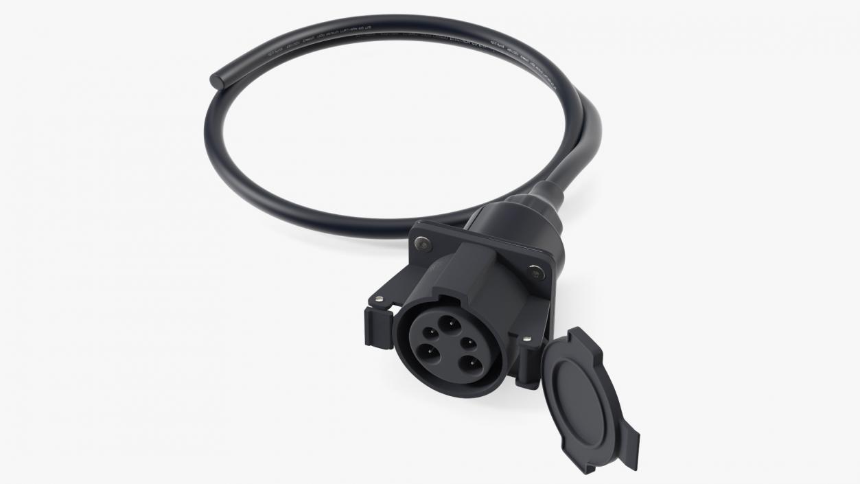 SAE J1772 Level 2 EV Charging Connector 3D model