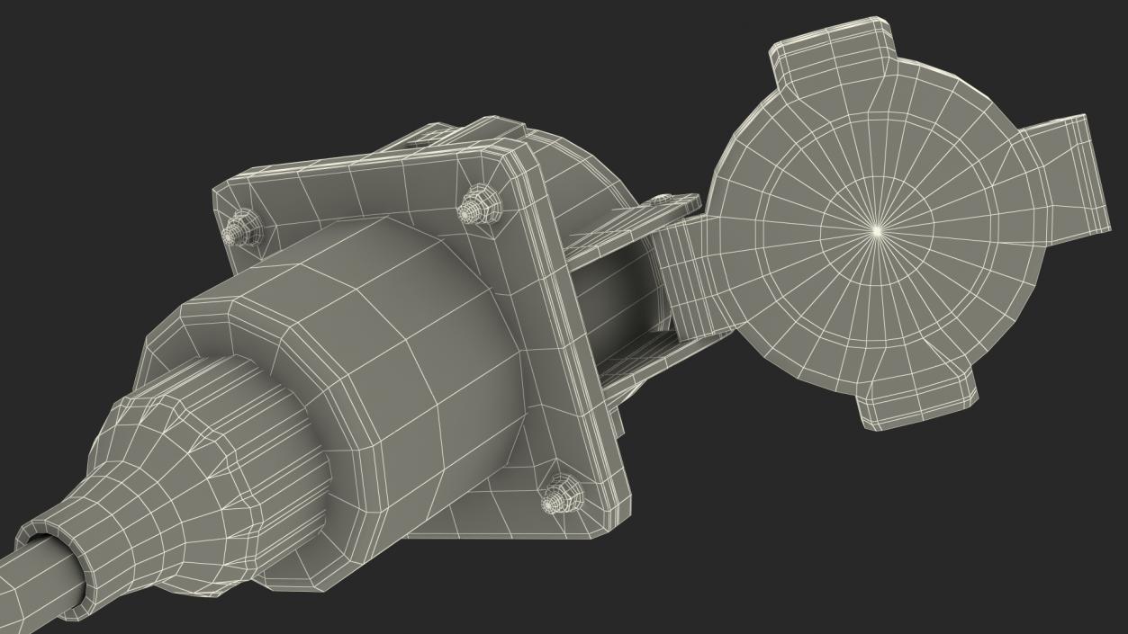 SAE J1772 Level 2 EV Charging Connector 3D model