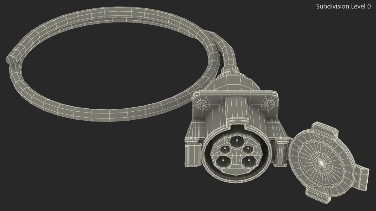 SAE J1772 Level 2 EV Charging Connector 3D model