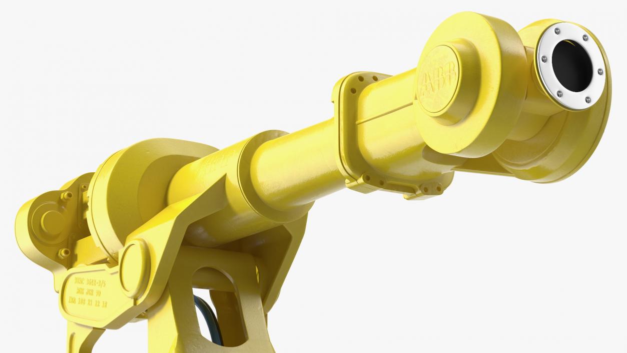 3D High Speed Industrial Robot Yellow Rigged