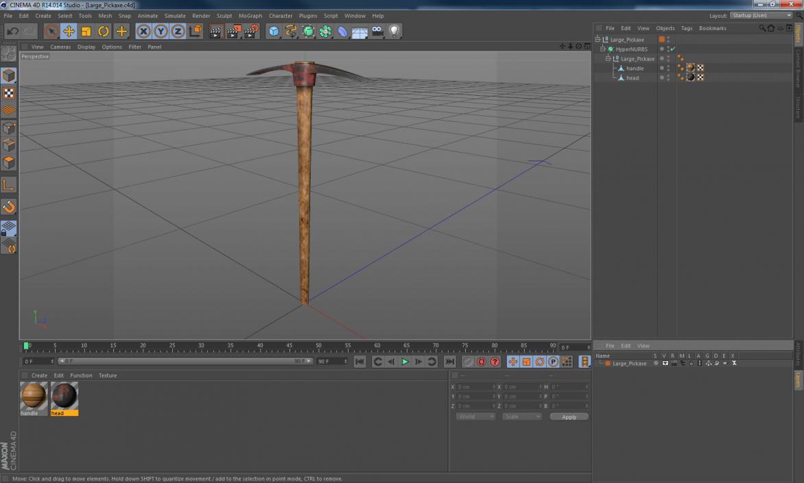 3D Large Pickaxe model