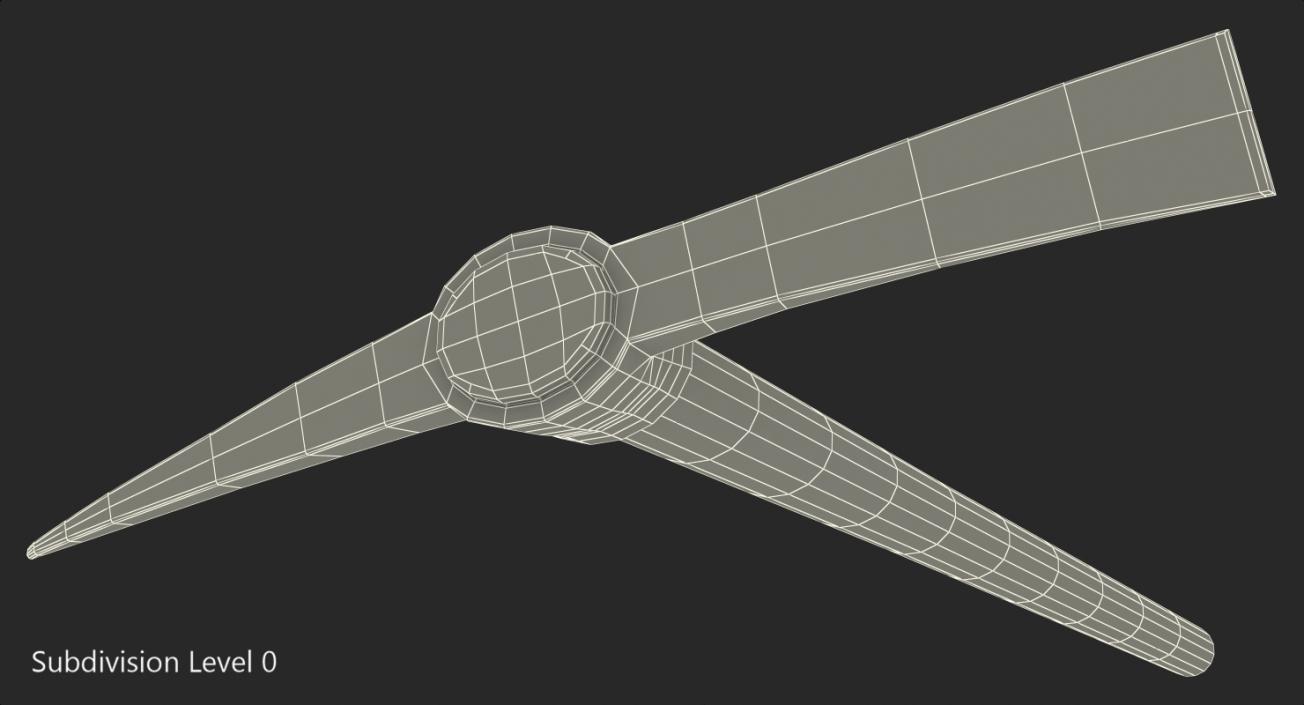 3D Large Pickaxe model