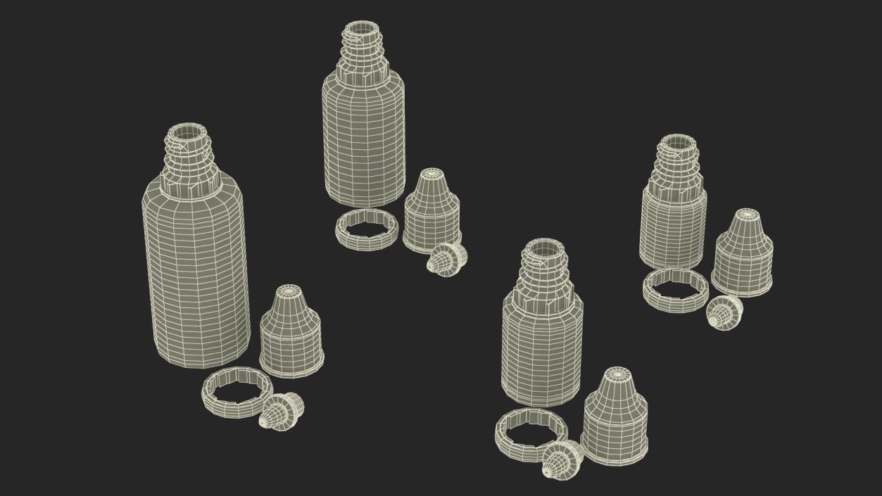 3D Plastic Dropper Bottles 5ml-30ml Set