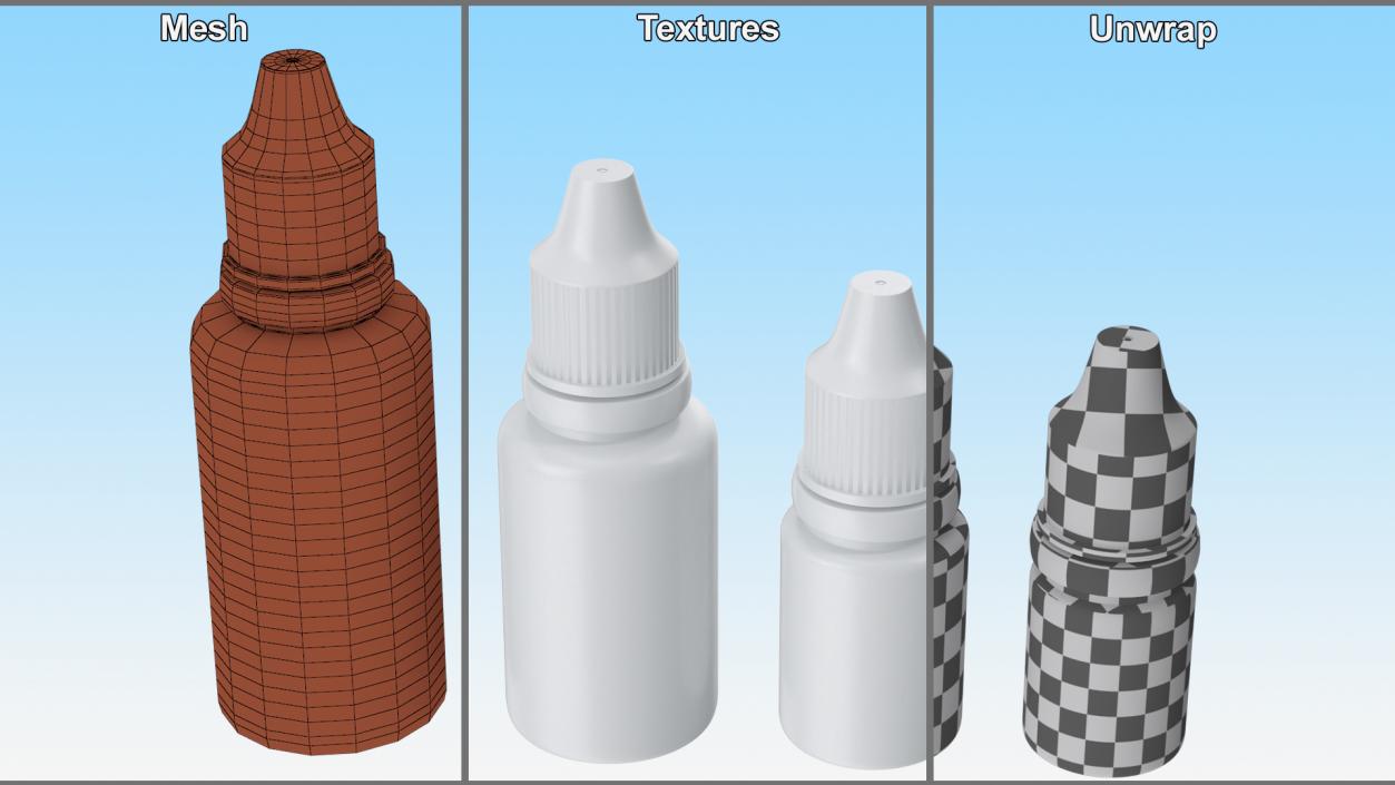 3D Plastic Dropper Bottles 5ml-30ml Set