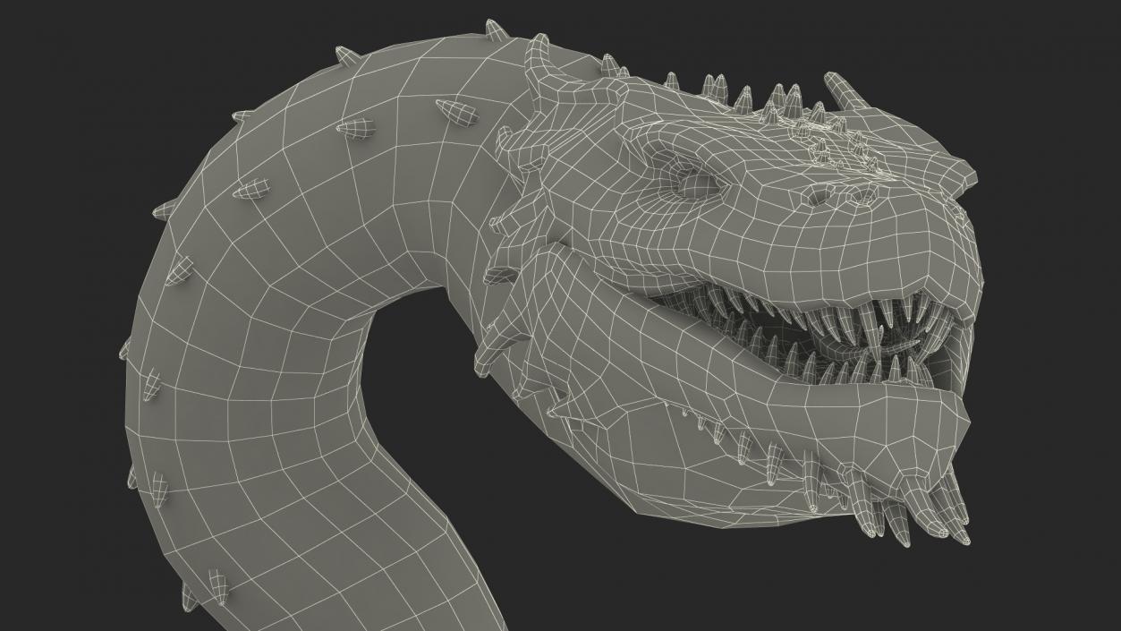 3D Serpentine Dragon Creature 2 model