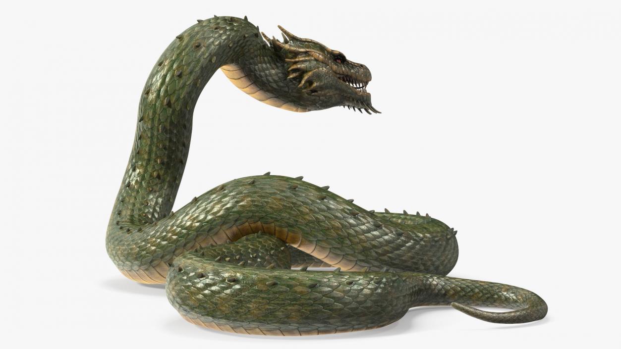 3D Serpentine Dragon Creature 2 model