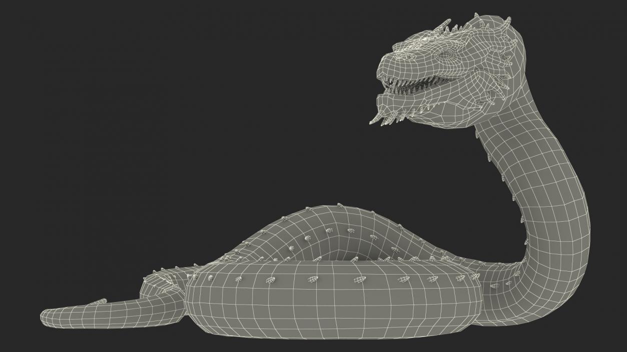 3D Serpentine Dragon Creature 2 model