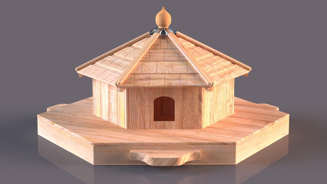 Floating Duck House 3 Nests 3D