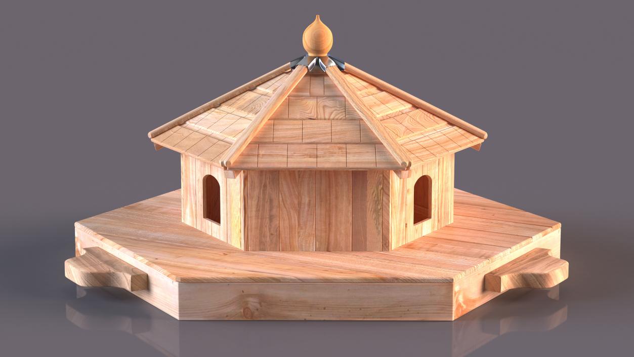 Floating Duck House 3 Nests 3D