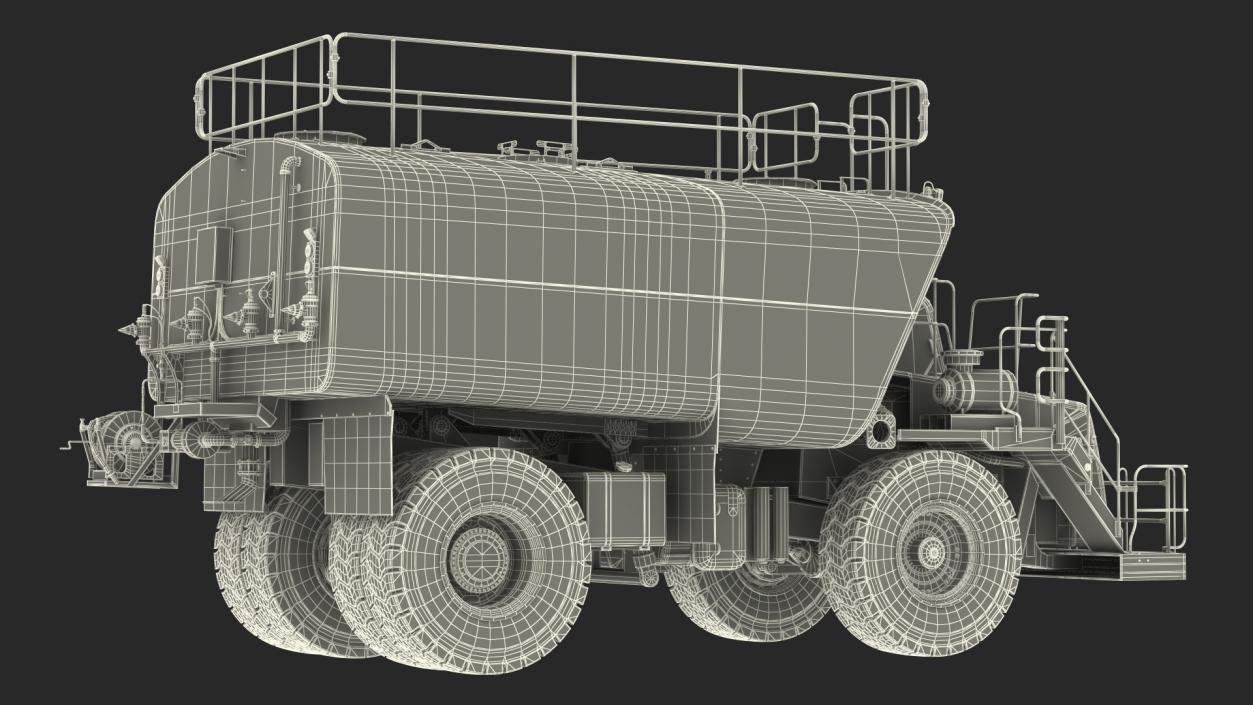 Construction Water Truck 3D model