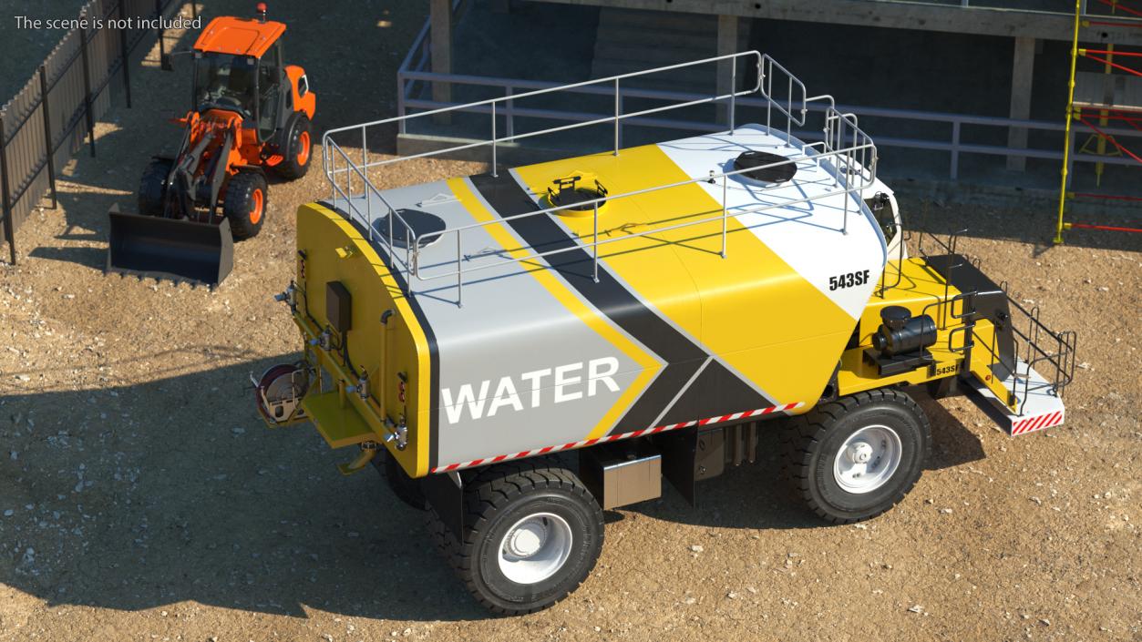 Construction Water Truck 3D model