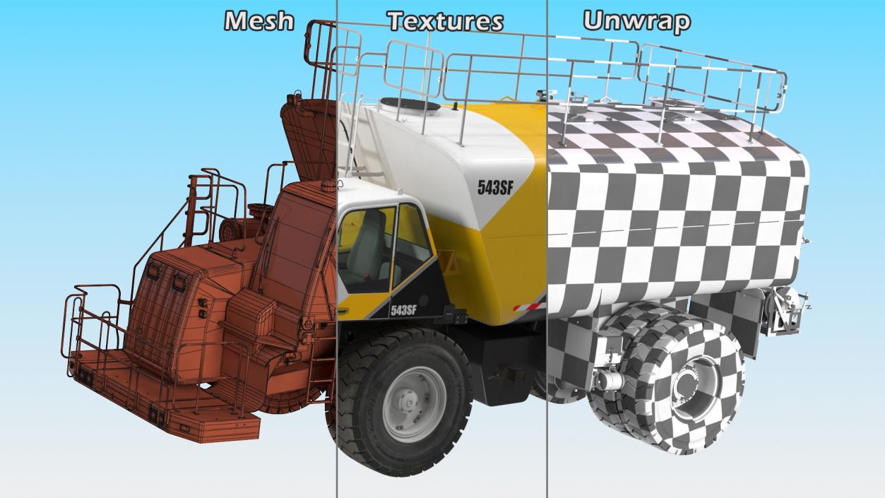 Construction Water Truck 3D model