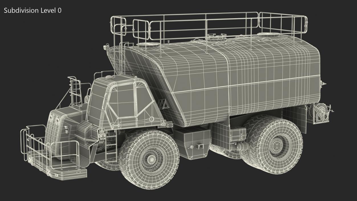 Construction Water Truck 3D model