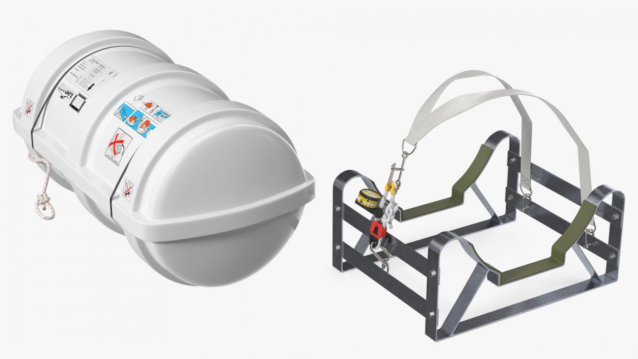 3D Life Raft Capsule with Stand model