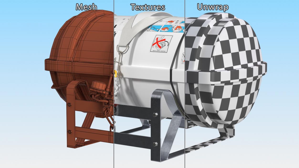 3D Life Raft Capsule with Stand model