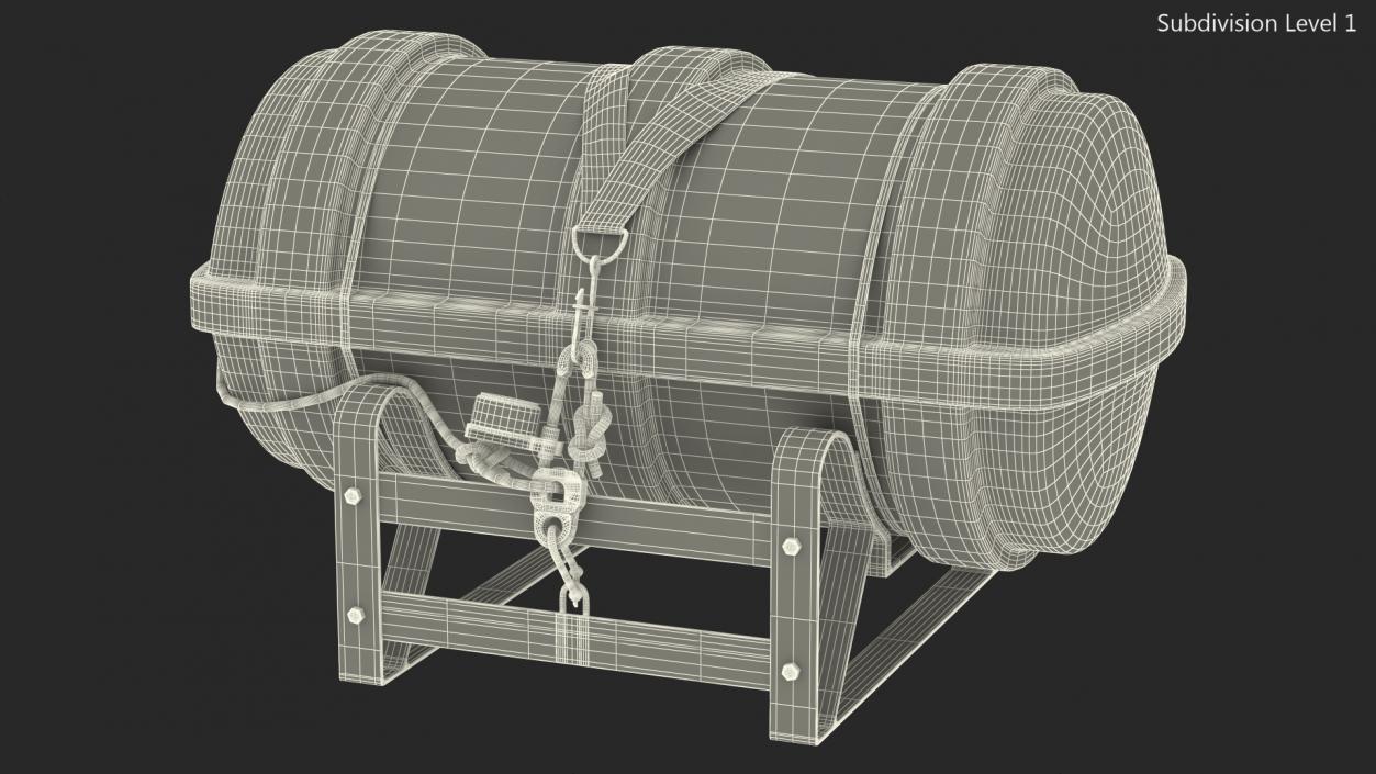 3D Life Raft Capsule with Stand model