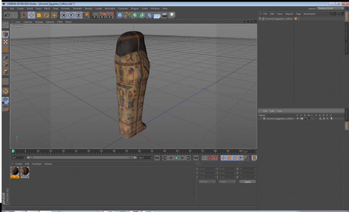 3D Ancient Egyptian Coffin model